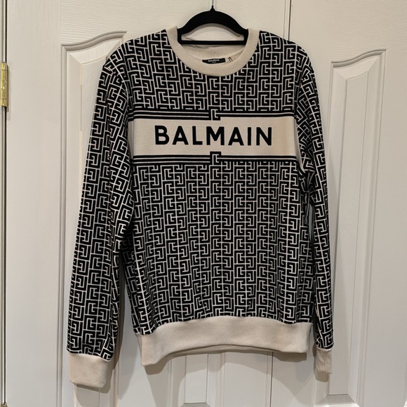 Balmain Men Sweatshirt With Monogram L - Picture 2 of 8